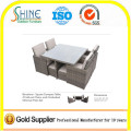 Alibaba wholesale space saving table and chair rattan furniture outdoor for coffee shop